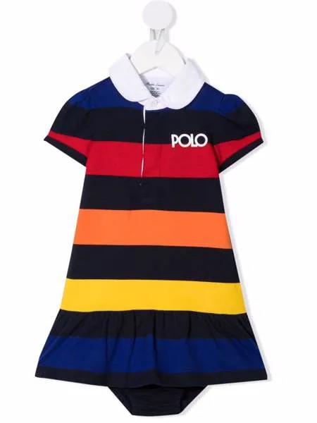 Ralph Lauren Kids платье с короткими рукавами и принтом