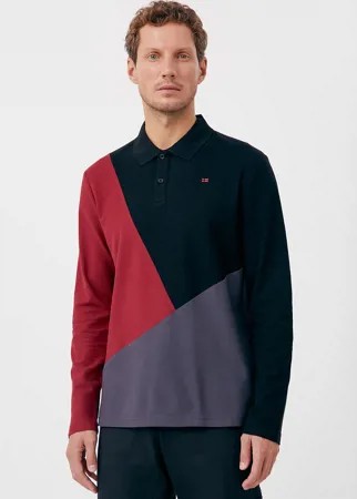 Мужской лонгслив в стиле color block из хлопка