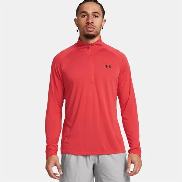 Лонгслив Under Armour Tech 2.0 Half Zip, оранжевый
