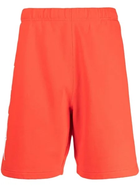 Heron Preston спортивные шорты Reg с принтом HPNY, оранжевый