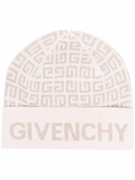 Givenchy шерстяная шапка бини с монограммой