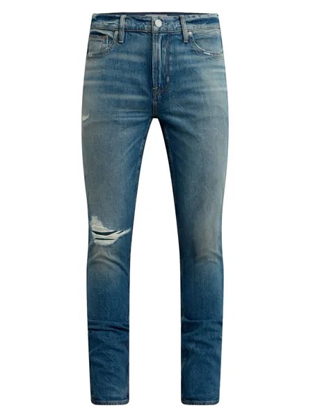 Джинсы Axl Slim с эффектом потертости Hudson Jeans, индиго