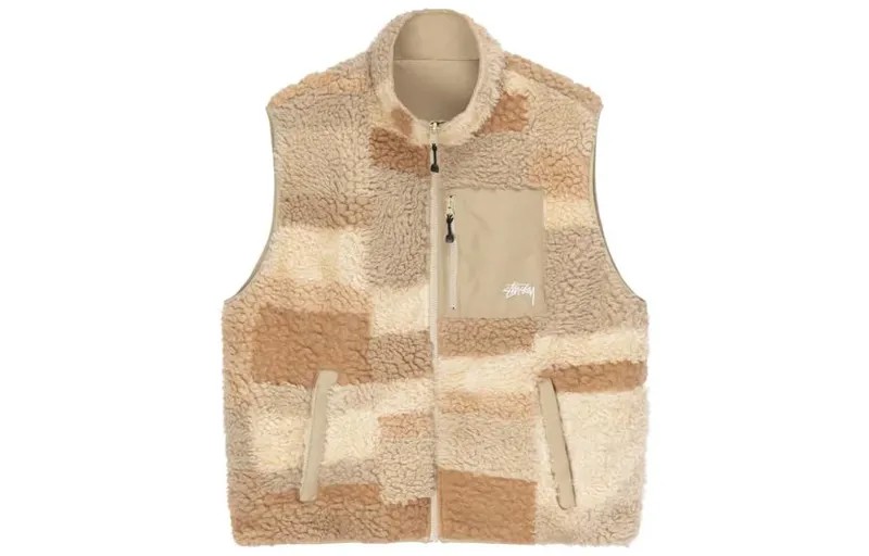 Жилет унисекс Stussy, цвет Beige