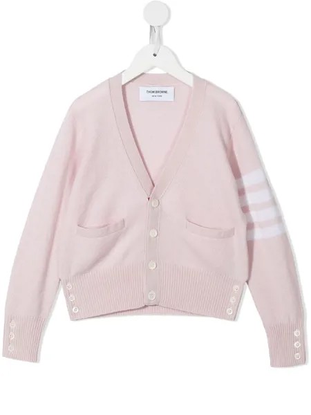 Thom Browne Kids кашемировый кардиган с полосками 4-Bar