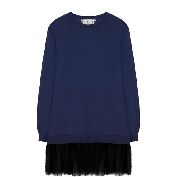 Пуловер из смеси кашемира и шелка с оборкой REDVALENTINO