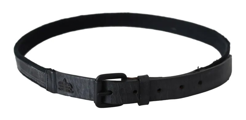 ERMANNO SCERVINO Ремень Черный кожаный с пряжкой с логотипом Женский, ширина 95 см / 2,5