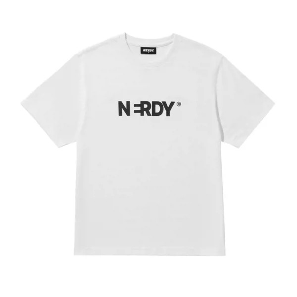 NERDY Blank Big Logo Short Sleeve T-shirt White