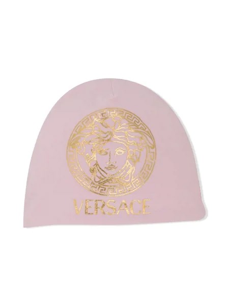 Versace Kids трикотажная шапка с декором Medusa