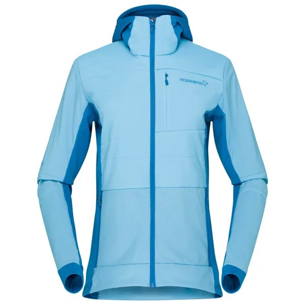 Куртка из синтетического волокна Norrøna Women's Falketind Alpha90 Insulated Zip Hood, цвет Aquarius/Mykonos Blue