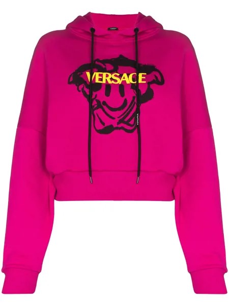 Versace Medusa Smile cropped hoodie