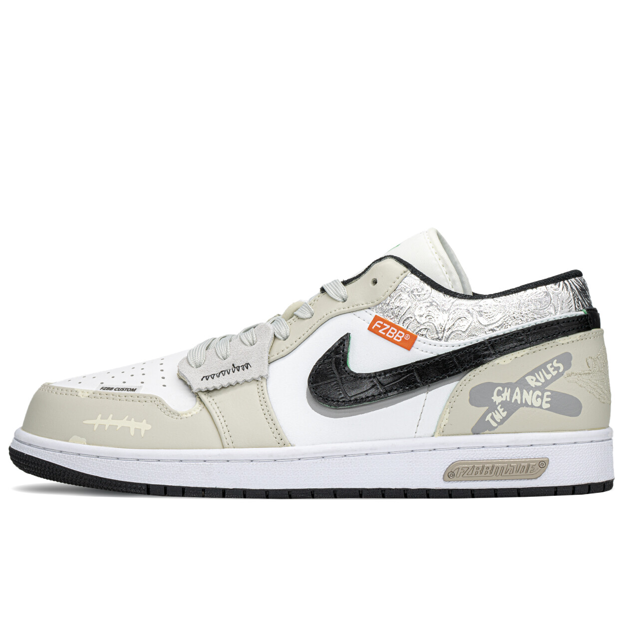 Кроссовки Air Jordan 1 Vintage Basketball Shoes Men Low-top Beige, бежевый