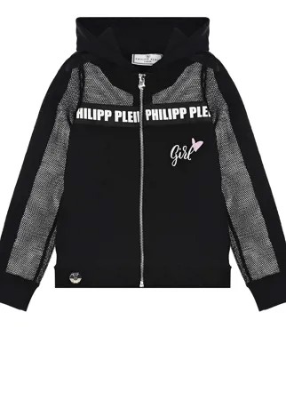 Черная спортивная куртка с капюшоном Philipp Plein