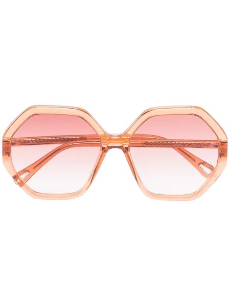 Chloé Eyewear солнцезащитные очки Esther в восьмиугольной оправе