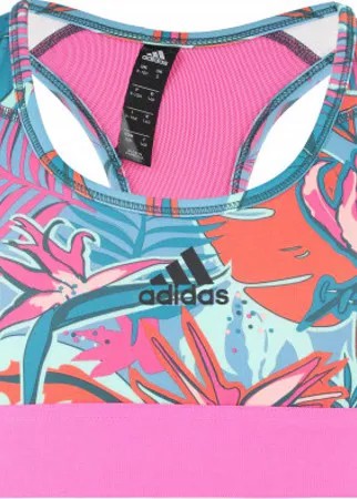 Спортивный топ бра для девочек adidas Alpahskin Printed, размер 140