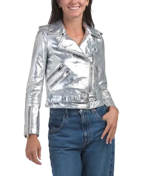 Куртка Allison из овечьей кожи Walter Baker, цвет Metallic