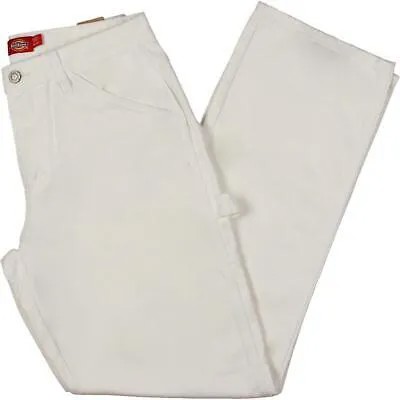 Джинсы Dickies Womens White Denim Carpenter Straight Leg Jeans Junior 3 30 BHFO 2343