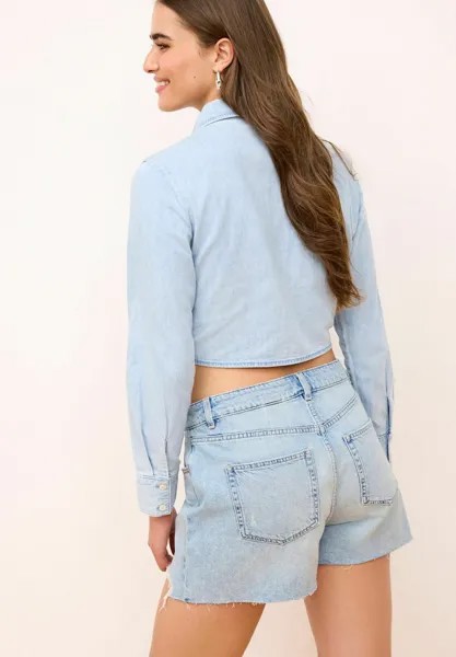 REGULAR FIT Tie Front Cropped Next, Блузка на пуговицах отбеливатель