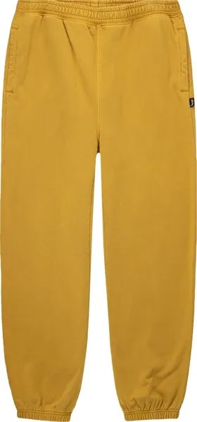 Брюки Stussy Pigment Dyed Fleece Pant 'Gold', золотой