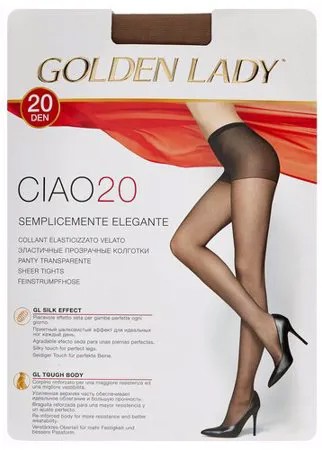 Колготки Golden Lady Ciao, 20 den, размер 4, бежевый, коричневый