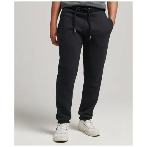 Брюки джоггеры Superdry, повседневные, полуприлегающий силуэт, размер XXL, черный