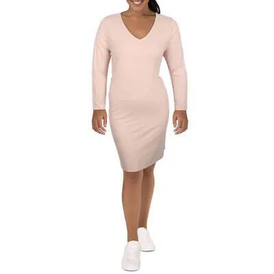 Женское платье-футболка длиной выше колена с v-образным вырезом Eileen Fisher BHFO 9359