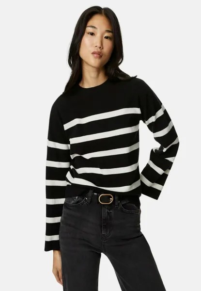 Джемпер вязаный STRIPED CREW NECK Marks & Spencer, цвет black mix