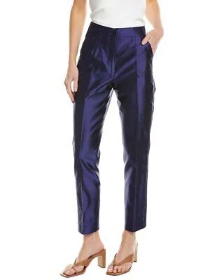 Женские шелковые брюки Etro темно-синие 42