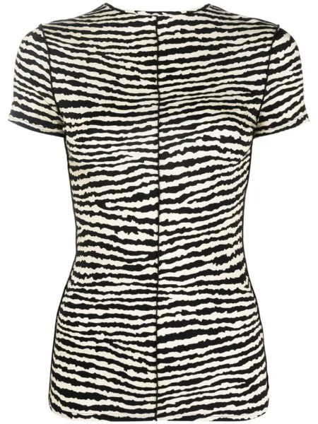 Proenza Schouler White Label футболка с зебровым принтом, черный