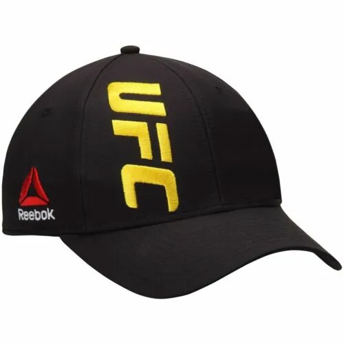 Мужская кепка Reebok UFC Structured Flex - черная | Желтый