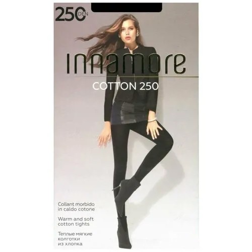 Колготки Innamore Cotton, 250 den, размер 3, черный