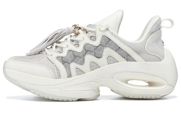 Кроссовки LI-NING 1990 Heart Dance Lifestyle Shoes Women's Low-top Gray, цвет Off White