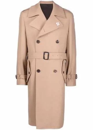 Lardini двубортное пальто с поясом