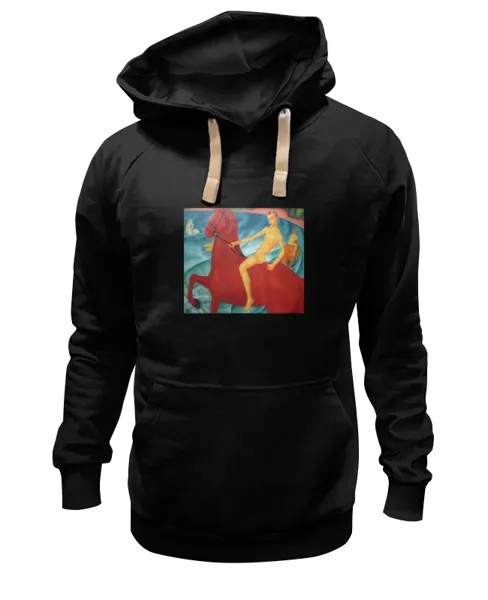 Худи Printio Купание красного коня черное 2XL