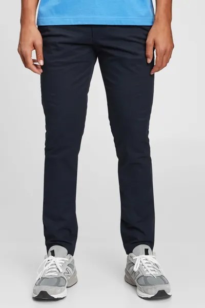Современные узкие брюки-чиносы Gap, синий