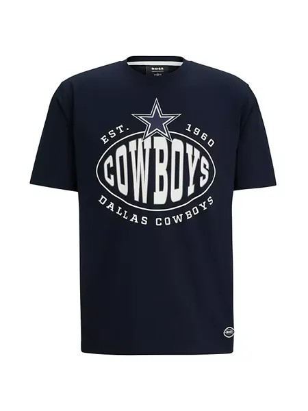 Футболка BOSS x NFL из эластичного хлопка Boss, цвет cowboys dark blue
