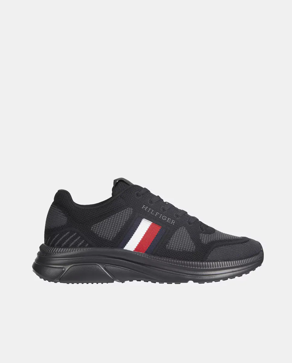 Мужские низкие кроссовки из парусины Tommy Hilfiger, черный