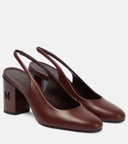 Туфли Damiersli с ремешком на пятке Max Mara, коричневый