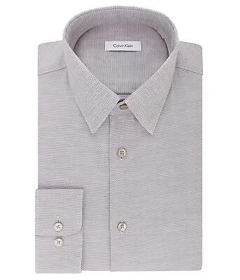 Мужская классическая рубашка Calvin Klein обычного кроя, однотонная, эластичная, без железа