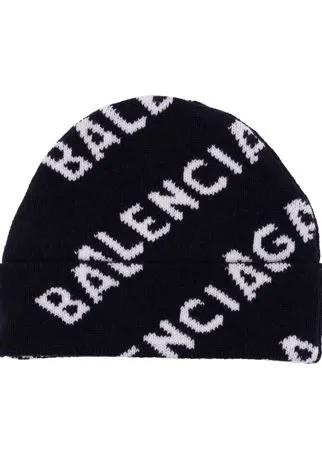Balenciaga шапка бини с вышитым логотипом