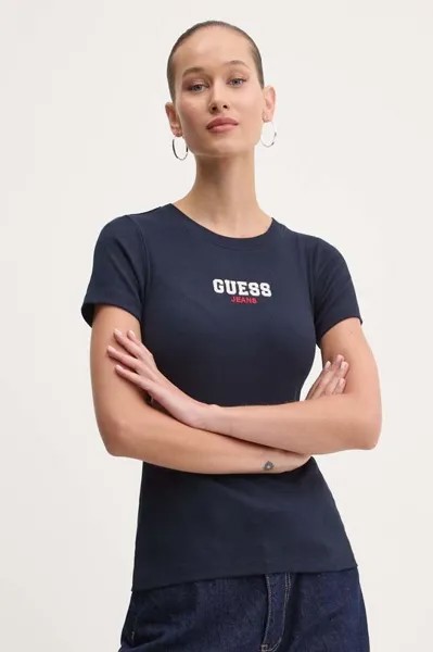 Футболка Guess Jeans, темно-синий