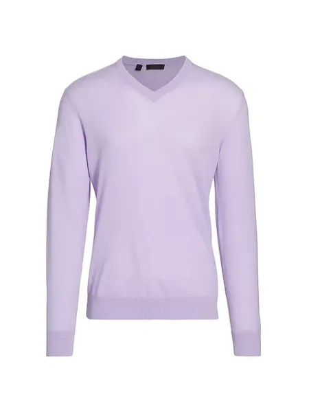 КОЛЛЕКЦИЯ Кашемировый свитер с V-образным вырезом Saks Fifth Avenue, фиолетовый