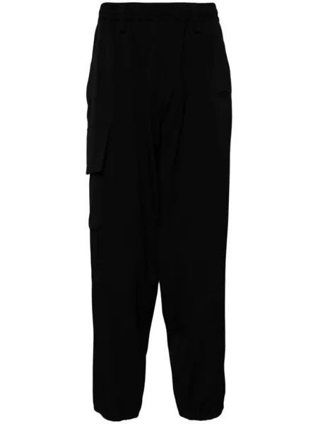 Зауженные шерстяные брюки Yohji Yamamoto, черный