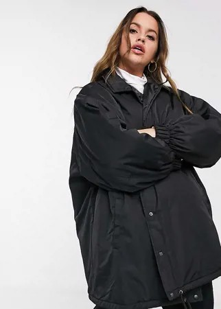 Черная спортивная куртка в стиле oversized COLLUSION Plus-Черный
