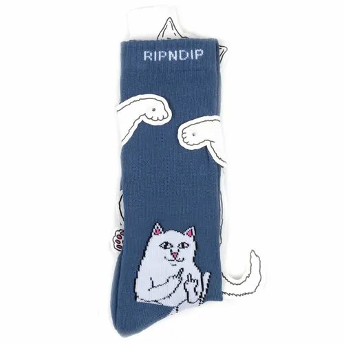 Носки RIPNDIP Носки с котом Лордом Нермалом Ripndip Socks, размер Универсальный, синий