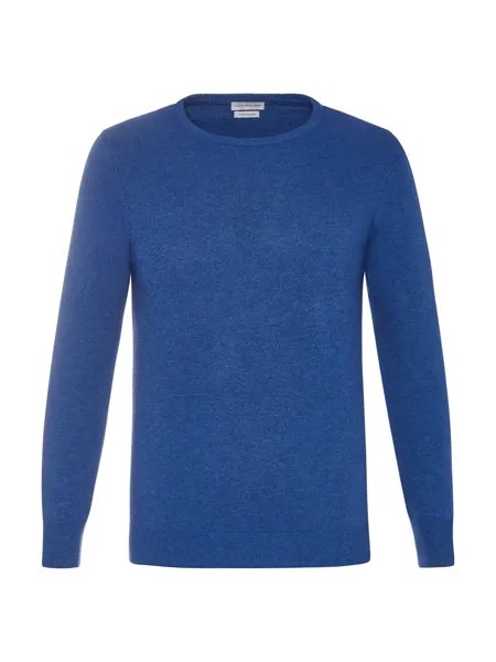Luca D'Altieri свитер с круглым вырезом из смесового кашемира и благородных волокон., синий