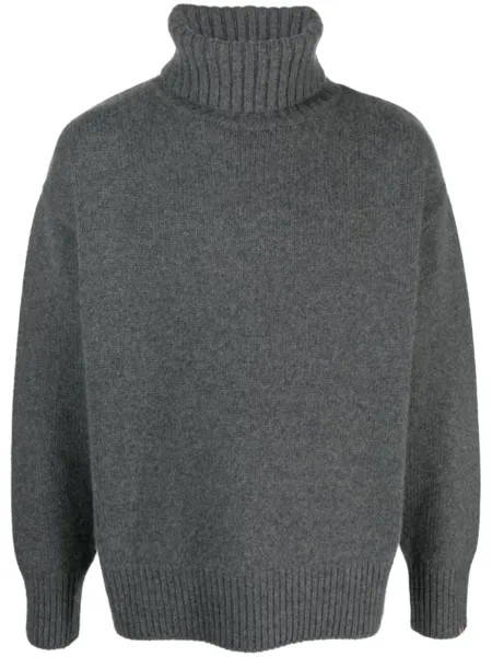 Extreme cashmere кашемировый джемпер с высоким воротником, серый
