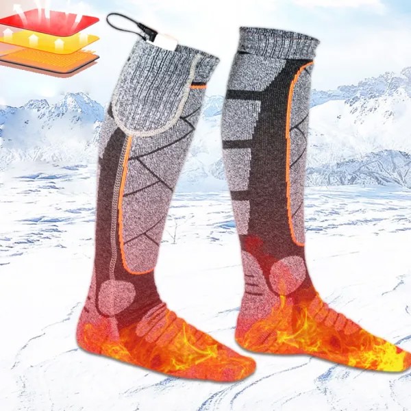 Мужские и женские теплые носки с электрическим подогревом