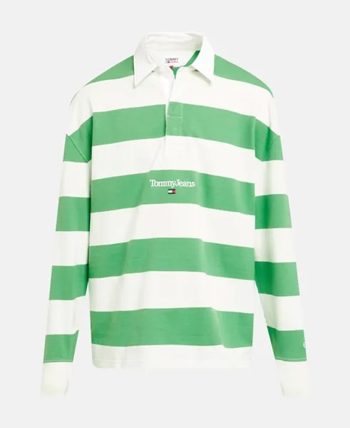Рубашка-поло с длинными рукавами Tommy Jeans, зеленый