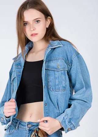 Куртка женская джинс FASHION 9902 (XL, Черный)