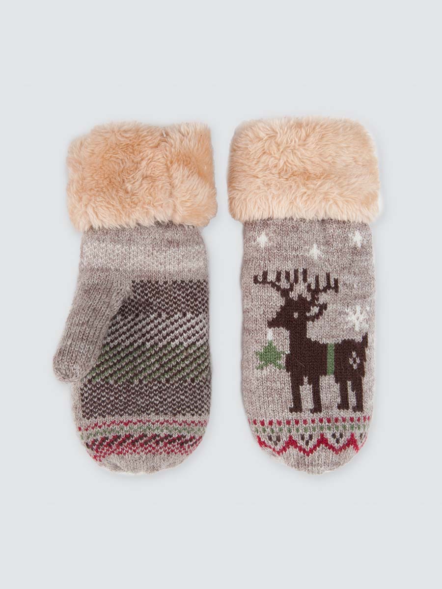 Варежки женские Marmalato 901-025 серые, one size